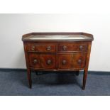 A 19th century inlaid mahogany doubled door cabinet