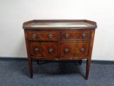 A 19th century inlaid mahogany doubled door cabinet