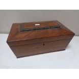 A Victorian inlaid mahogany jewellery box.
