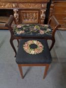 Two tapestry upholstered stools