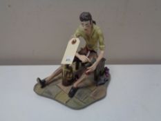 A Coalport figure, The Cobbler,