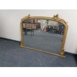 A Victorian gilt framed overmantel mirror CONDITION REPORT: 140cm by 99cm.