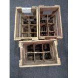 Three vintage wooden Bulmers crates