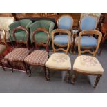 Two pairs of early 20th century dining chairs