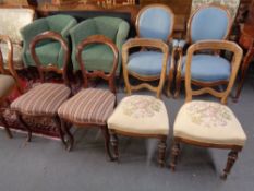 Two pairs of early 20th century dining chairs