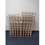 Three multi bottle wine racks