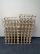 Three multi bottle wine racks