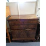 An early 20th century mahogany four drawer chest
