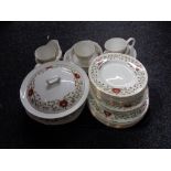 Seventy four pieces of Wedgwood Susie Cooper Mariposa tea and dinner china
