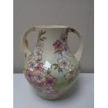 A Moorcroft spring blossom twin handled vase, height 26.5 cm.