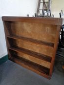 A set of 20th century oak open shelves