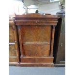 A 19th century mahogany secretaire chest fitted four drawers