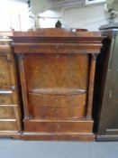 A 19th century mahogany secretaire chest fitted four drawers
