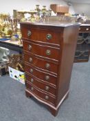 A Regency style six drawer chest