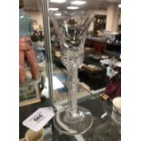 An eighteenth century wine glass with helix air twist stem CONDITION REPORT: Small