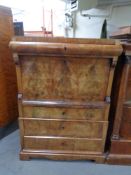A 19th century secretaire chest fitted four drawers