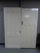 Two painted pine doors