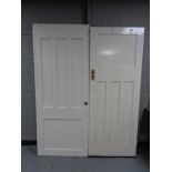 Two painted pine doors