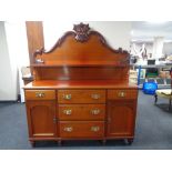 A Victorian mahogany sideboard