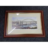 A signed Dallas K Taylor print, The Tyne Bridge,