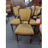 Three antique mahogany dining chairs