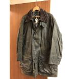 A gent's Barbour Border waxed jacket, green, size 48".