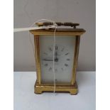 A brass cased Bayard carriage clock.