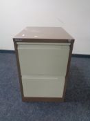 A Bisley two drawer filing cabinet