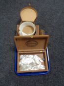A tray of cigarette box containing mother of pearl,