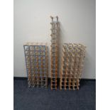 Four multi bottle wine racks