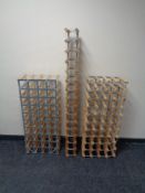 Four multi bottle wine racks