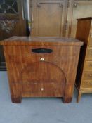 A late 19th century mahogany three drawer chest