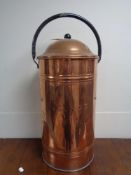 A 20th century copper water urn