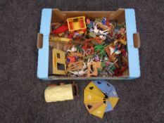 A box of 20th century plastic soldiers - Britains Detail etc