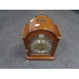 A mahogany cased Tempus Fugit eight day Westminster chiming mantel clock,