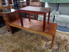 A mid 20th century Danish coffee table and a one other coffee table