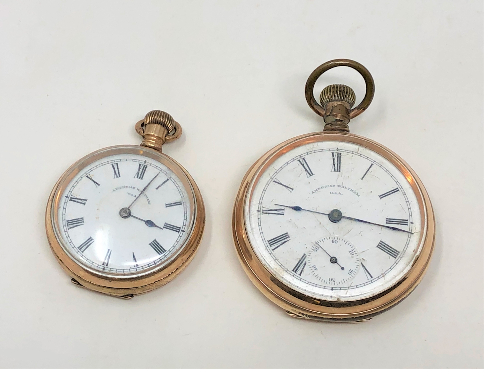 A gold plated Waltham open faced pocket watch, movement numbered 8,780,306,