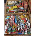 Two boxes of play worn die cast vehicles, Corgi Beatles yellow submarine,