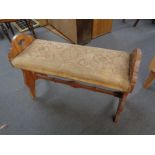 A 20th century tapestry organ stool