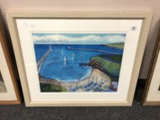 After Joanne Wishart : The Haven (Tynemouth), reproduction in colours, signed in pencil,