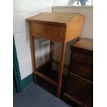 A pine clerk's desk fitted a drawer