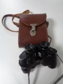 A pair of Carl Zeiss Jena 8 x 30 binoculars in leather case