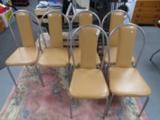 Sixteen new metal framed bistro chairs