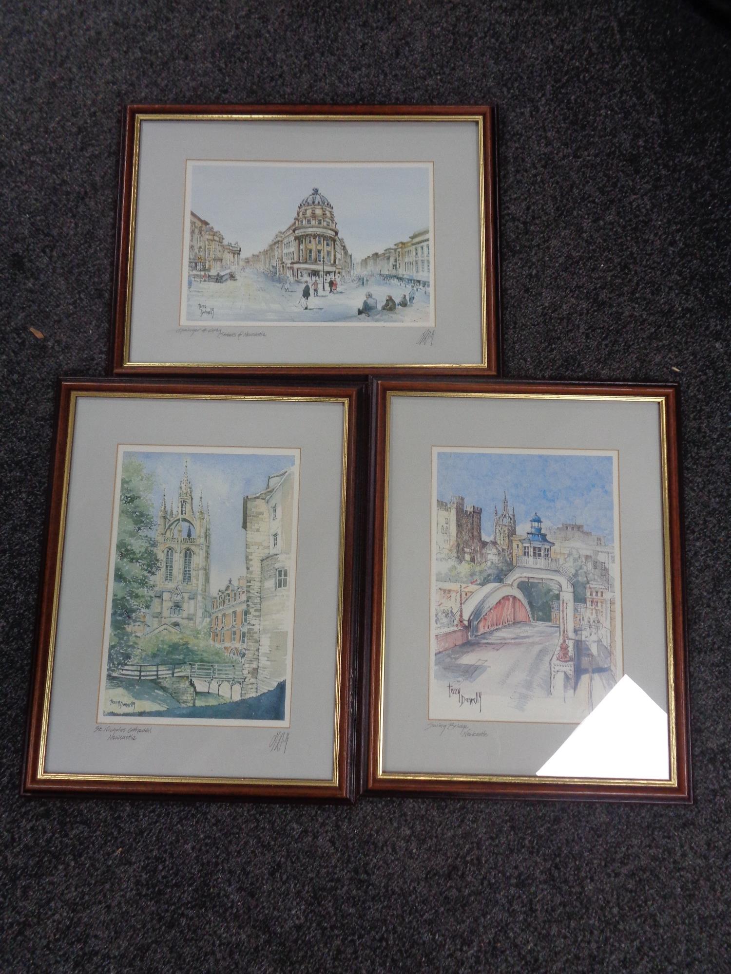 Three signed Terry Donnelly prints,