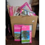 A box of Ordinance survey maps