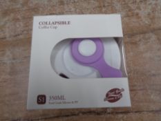 A box of 125 350ml collapsible silicone cups