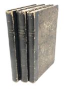 Three antique volumes - Master Humphrey's clock, by Charles Dickens, Chapman & Hall,