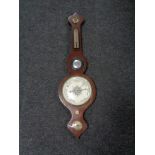 An early 20th century mahogany aneroid banjo barometer.