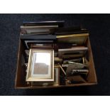 A box of picture frames and photo frames