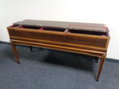 An antique inlaid spinette case.